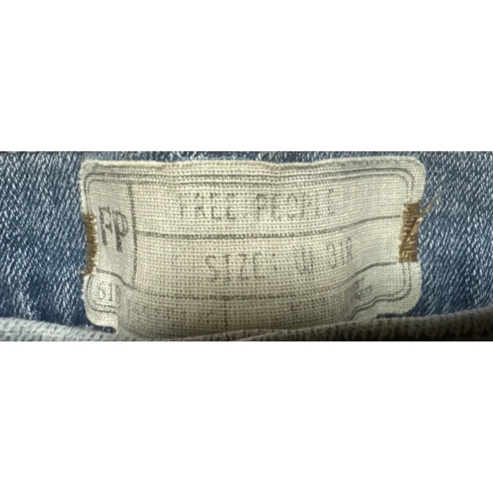 We The Free High-Rise Women's Skinny  Blue Jeans Size 31x28 By Free People - Picture 3 of 7